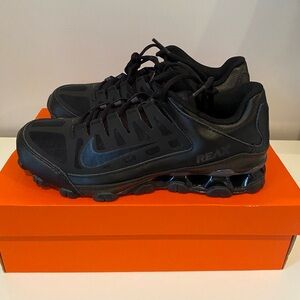 New Men Nike Reax 8 TR Mesh Athletic Sneakers Black/Anthracite 621716-008 Sz 8